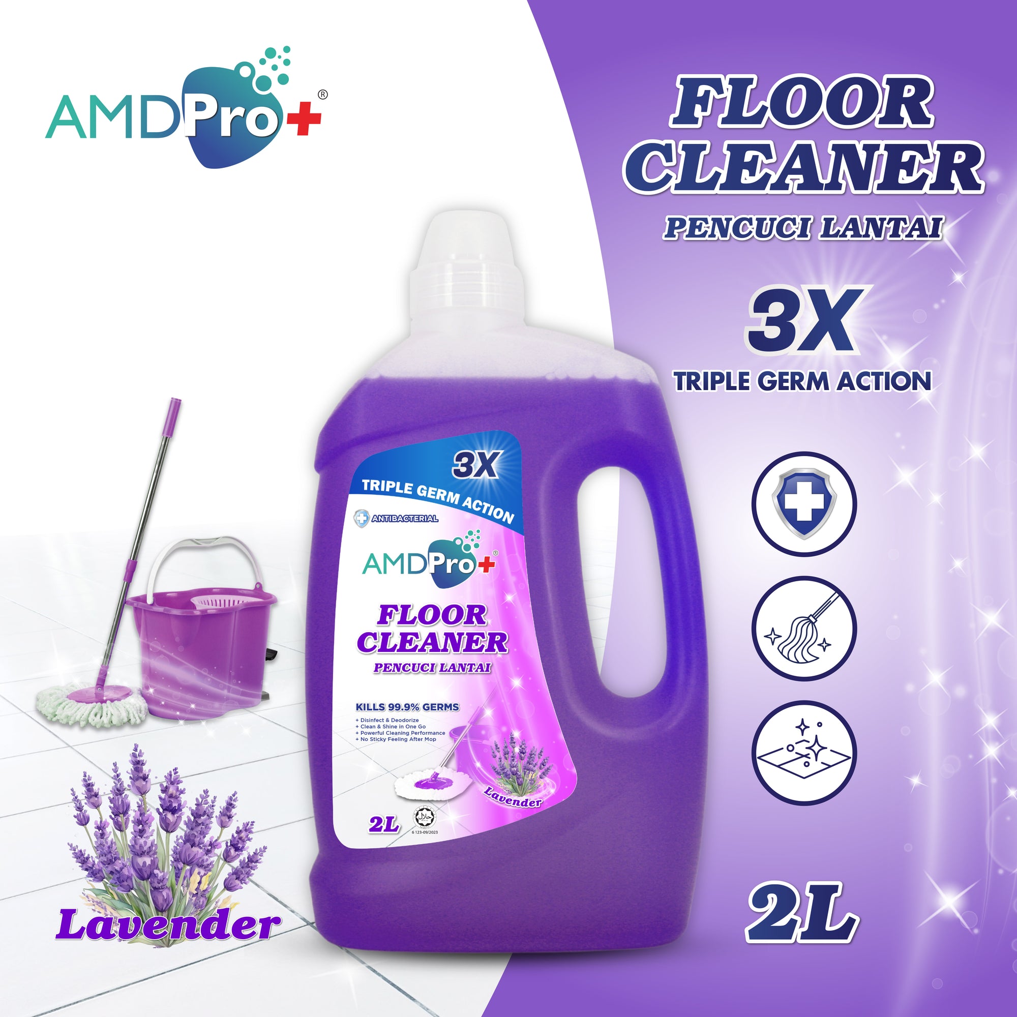 AMDPro+ Halal Floor Cleaner (2L)