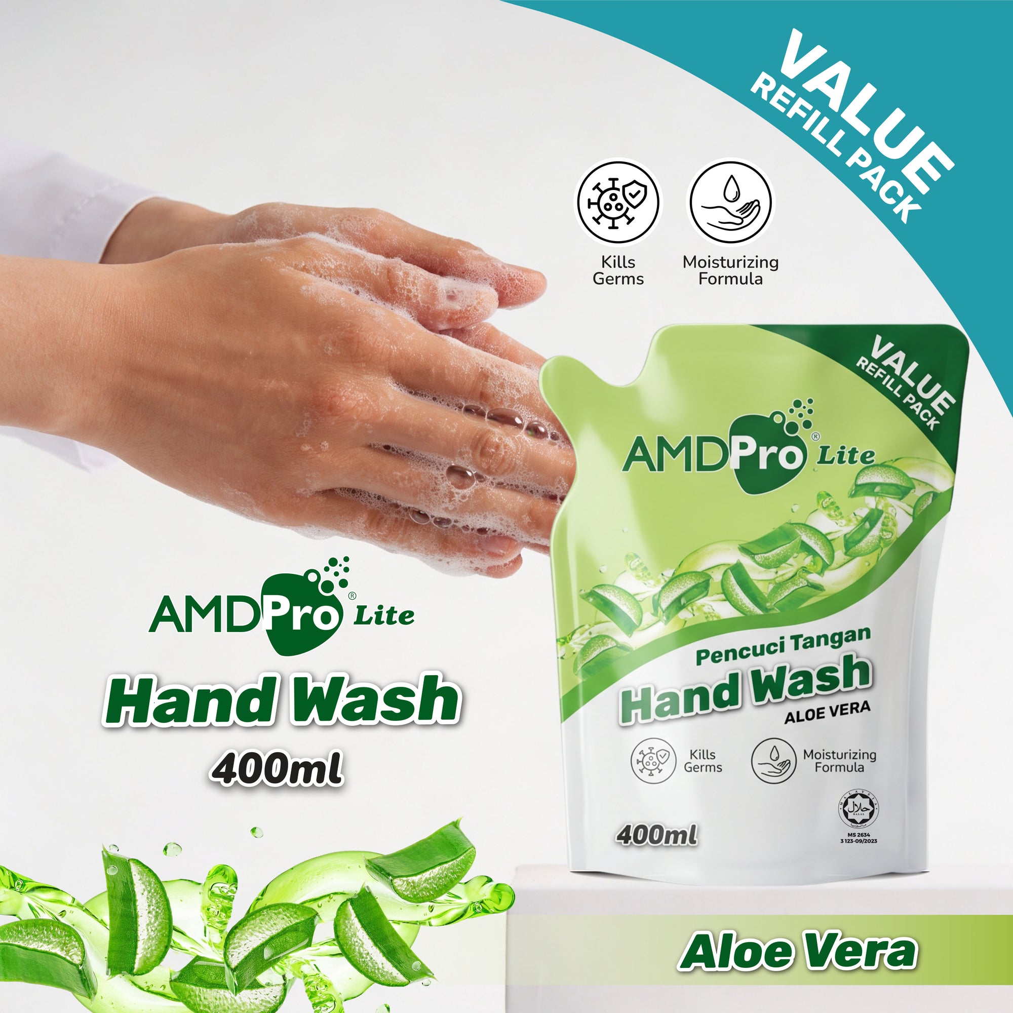AMDPro Lite Hand Wash Refill Pack 400ml