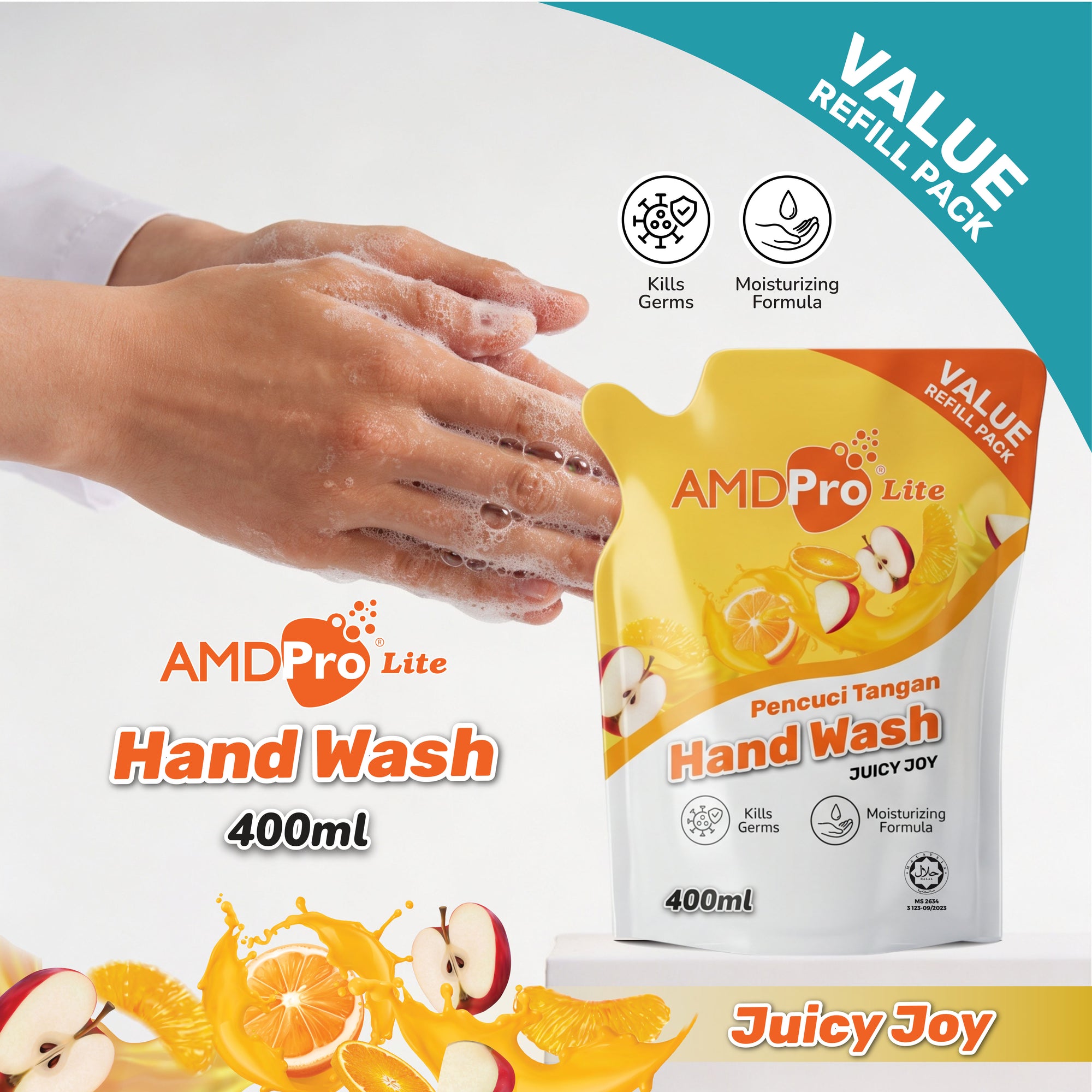 AMDPro Lite Hand Wash Refill Pack 400ml