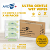 [Carton] AMDPro+ Ultra Gentle Baby Wipes (10s*3 x 48 packs)
