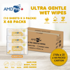 [Carton] AMDPro+ Ultra Gentle Baby Wipes (10s*3 x 48 packs)
