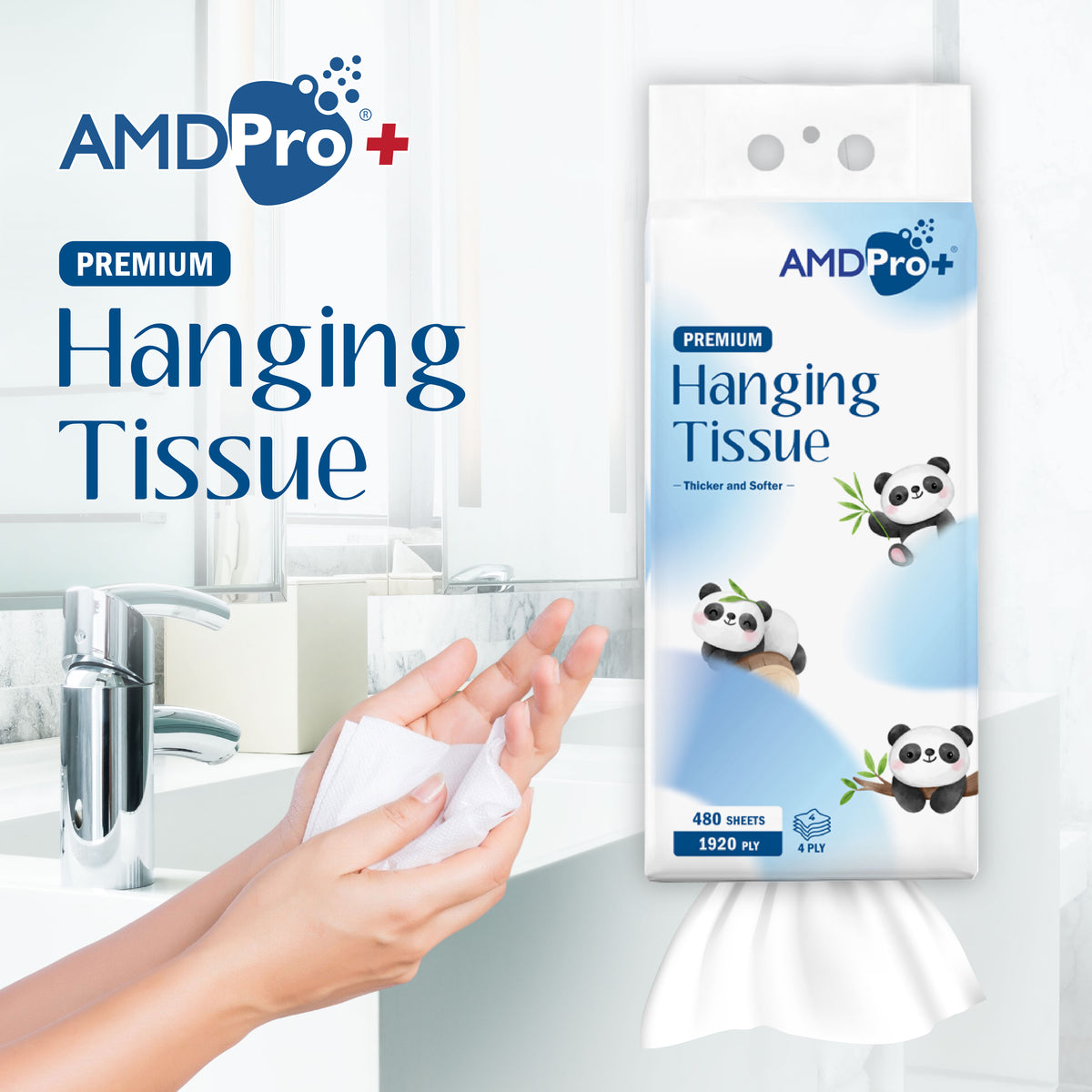 [Carton] AMDPro+ Hanging Tissue 4plys (480s x 10 packs)