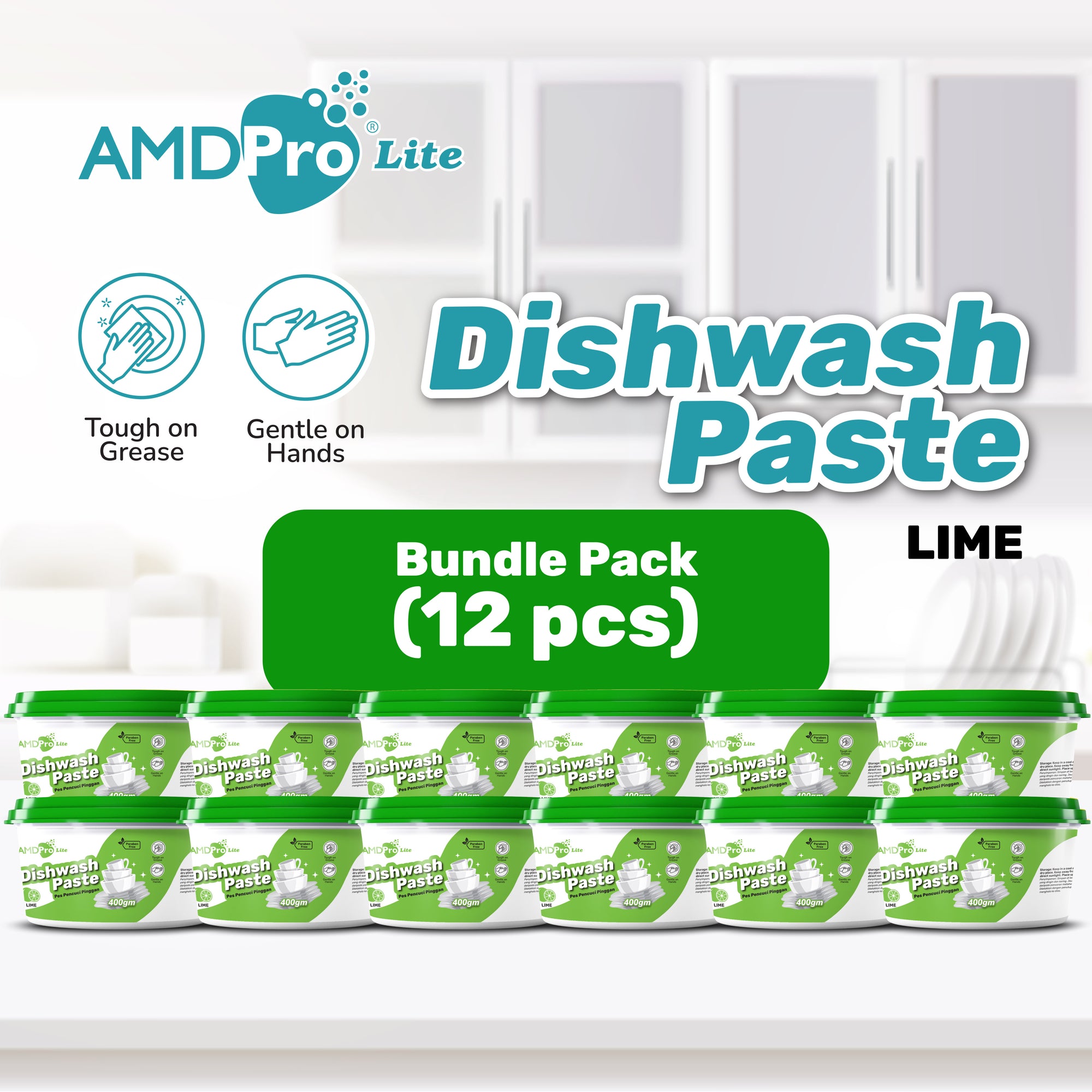 AMDPro Lite Dishwashing Paste 400g (Bundle of 12)