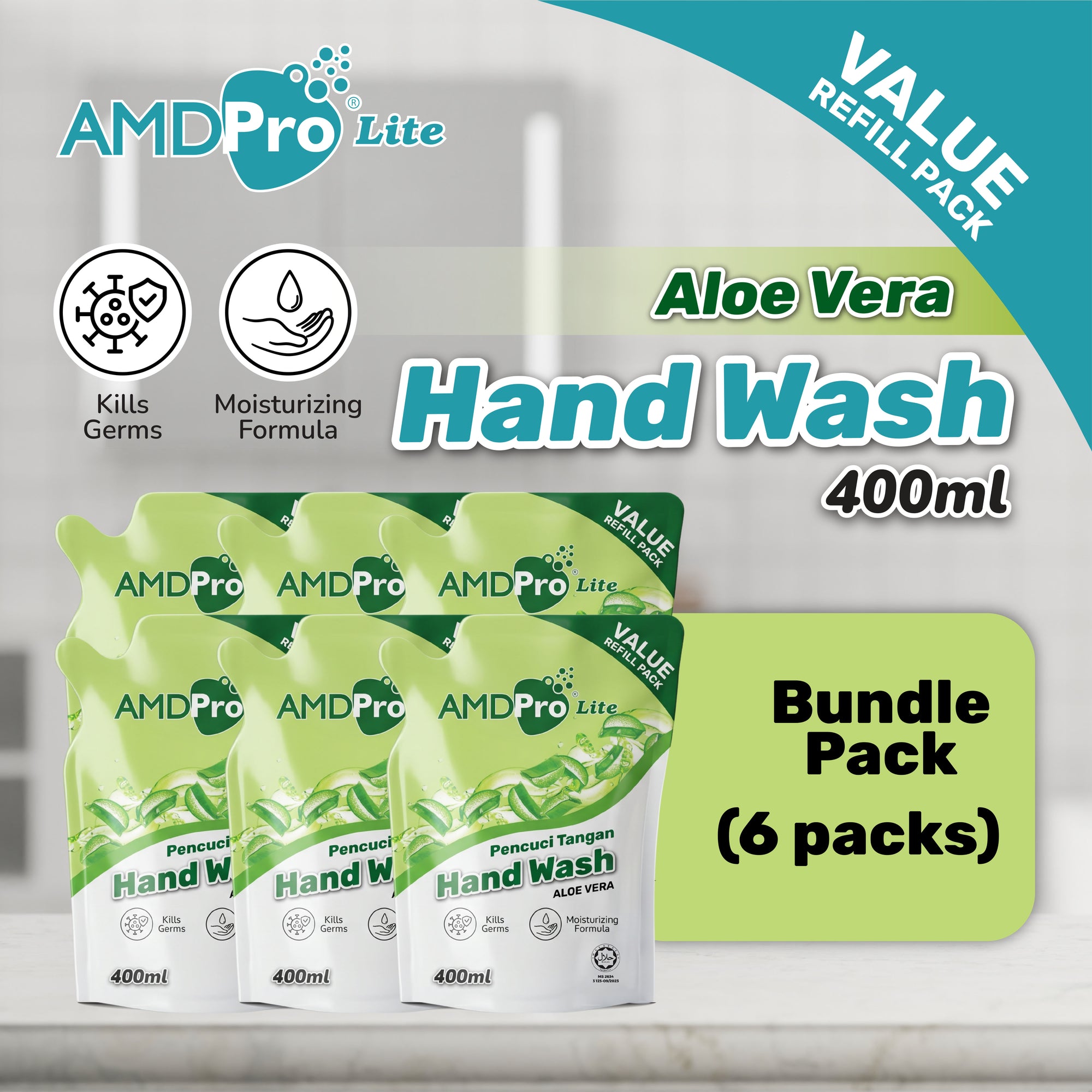 AMDPro Lite Hand Wash Refill Pack 400ml