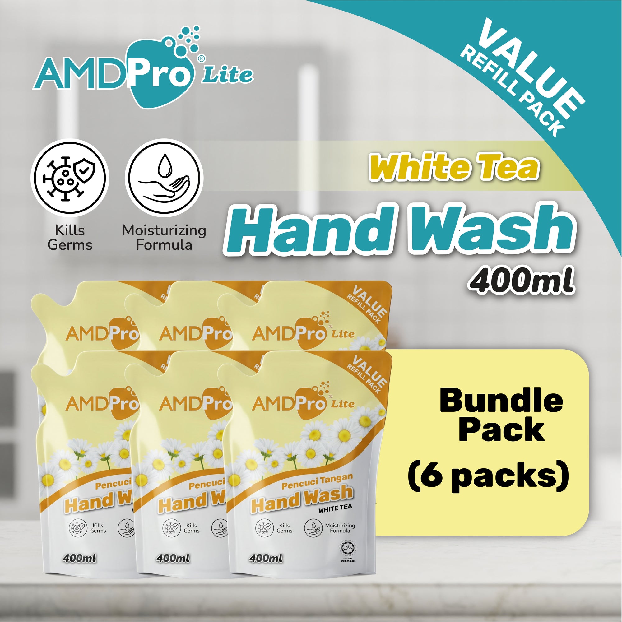 AMDPro Lite Hand Wash Refill Pack 400ml