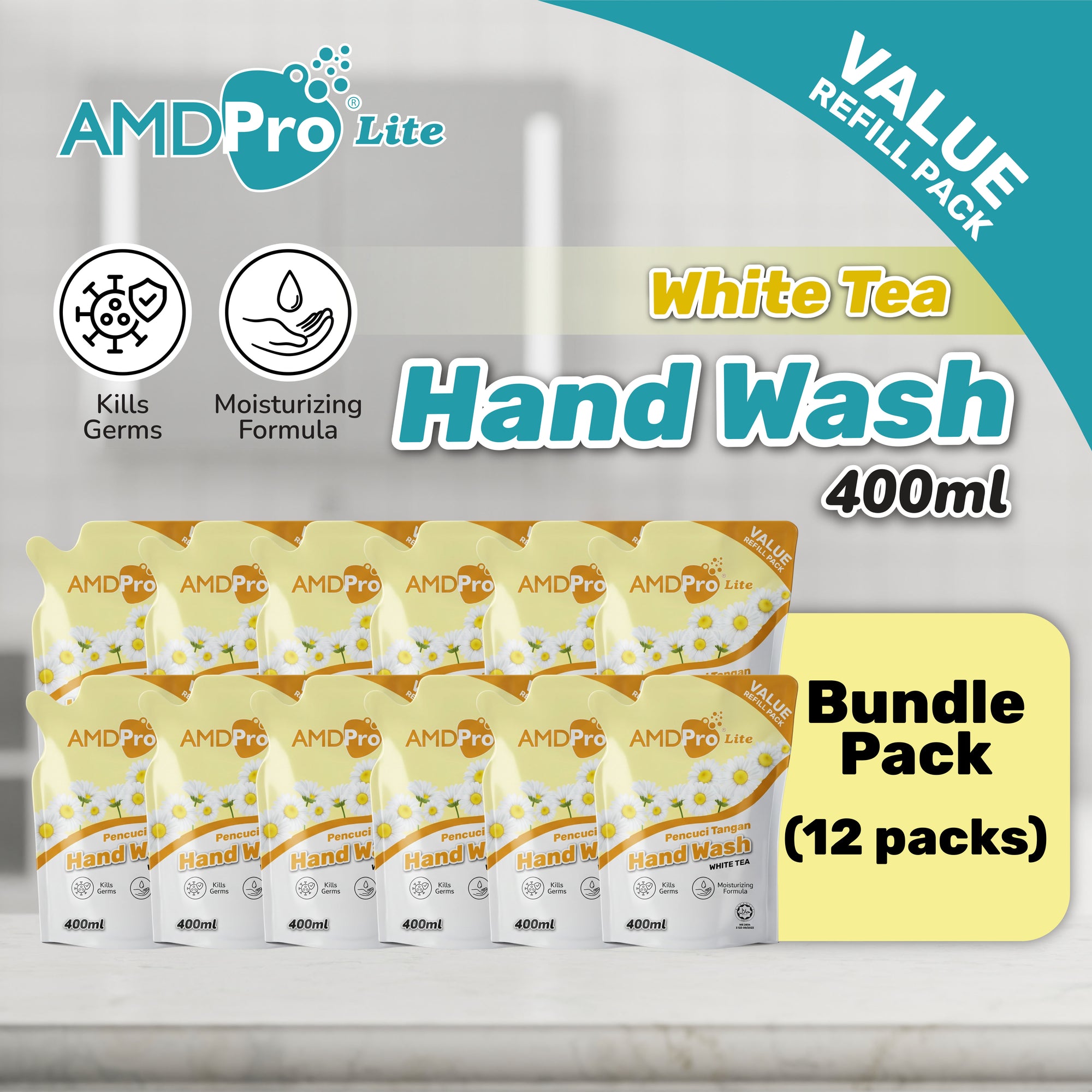 AMDPro Lite Hand Wash Refill Pack 400ml