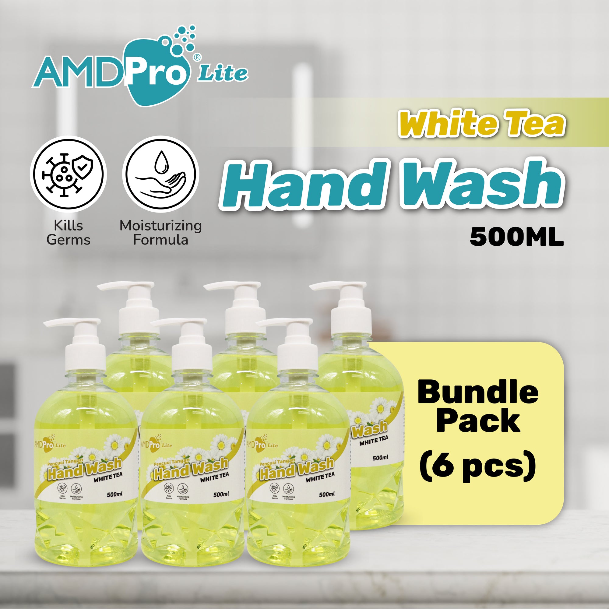 AMDPro Lite Hand Wash 500ml (Bundle of 6)