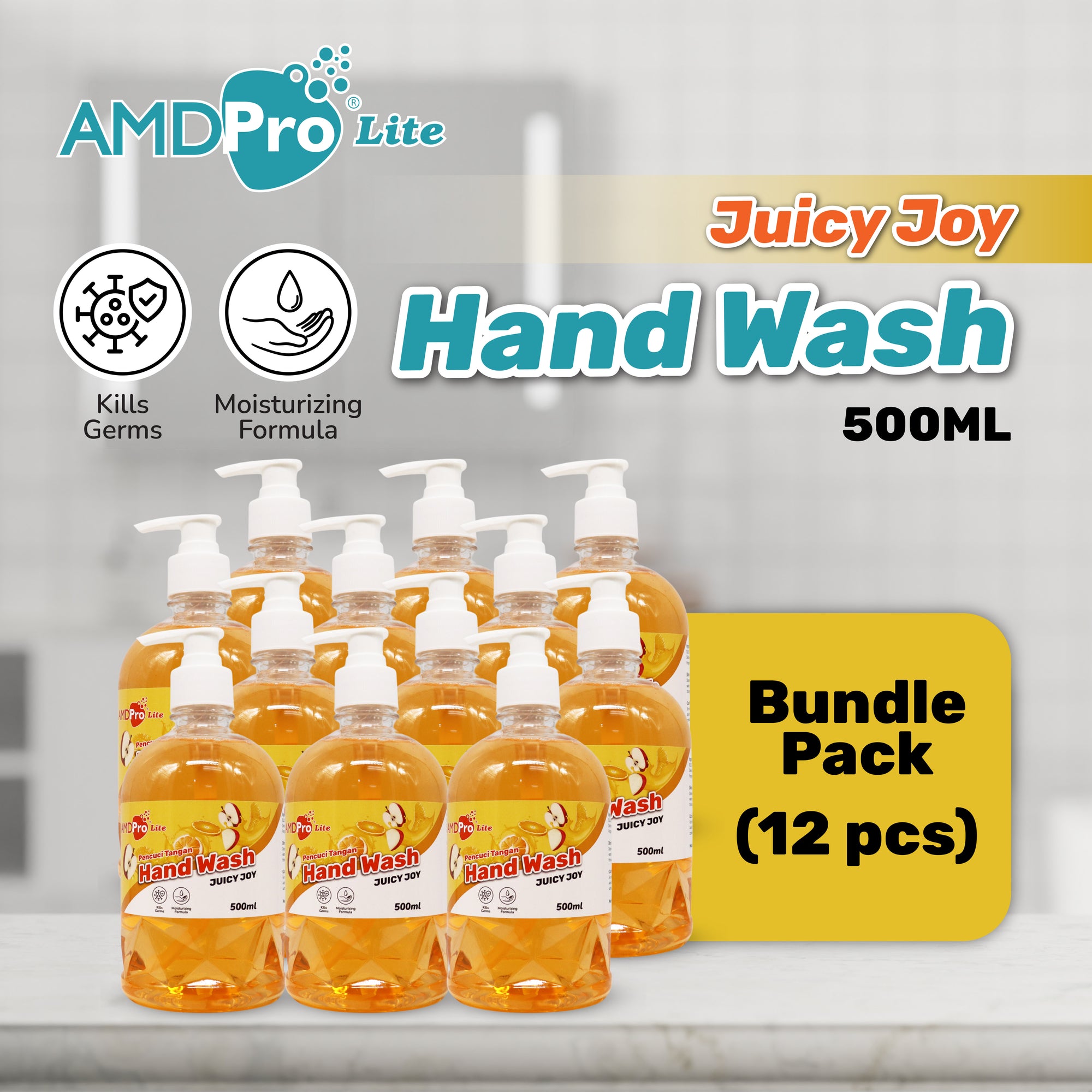AMDPro Lite Hand Wash 500ml (Bundle of 12)