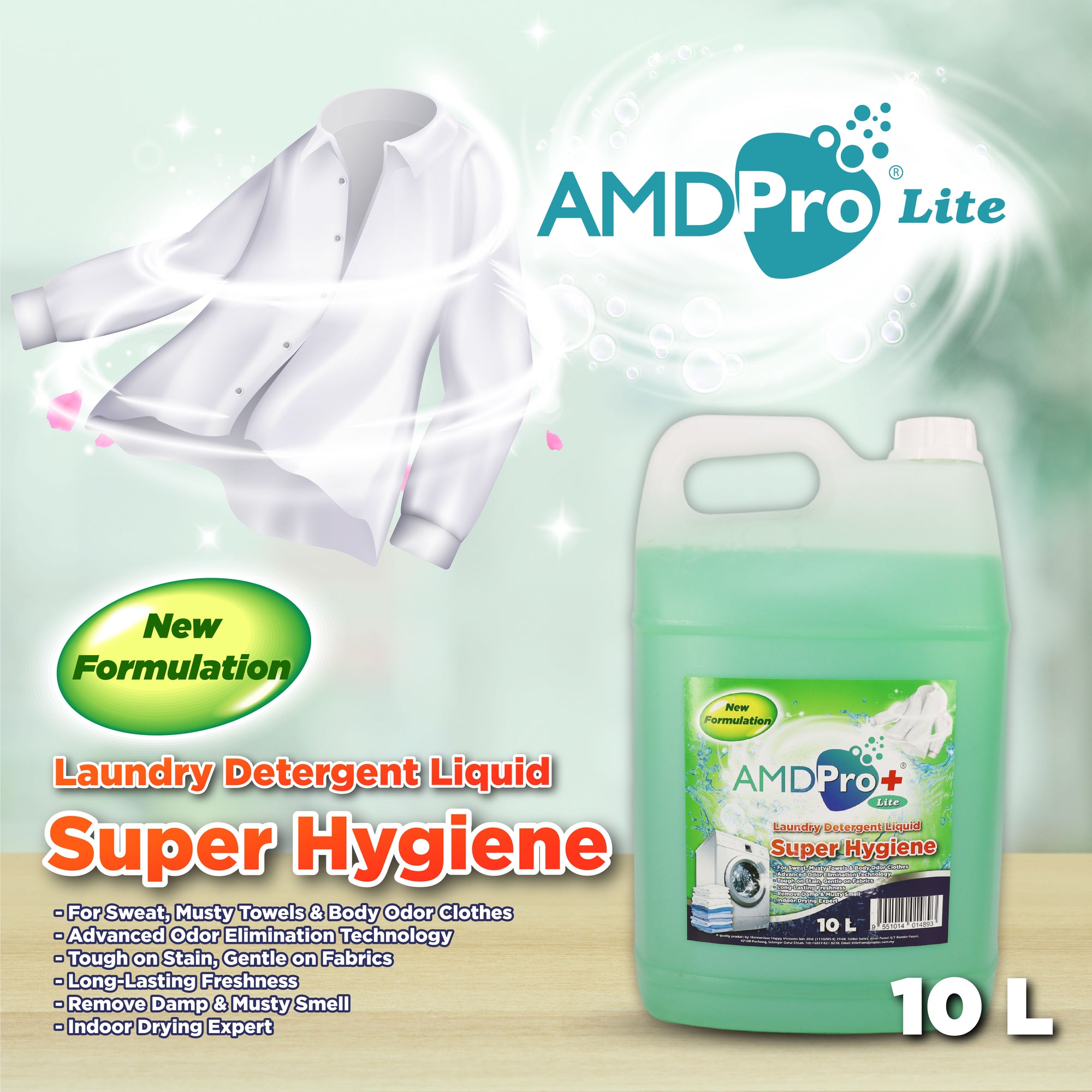AMDPro+ Lite Laundry Detergent Liquid (10L)