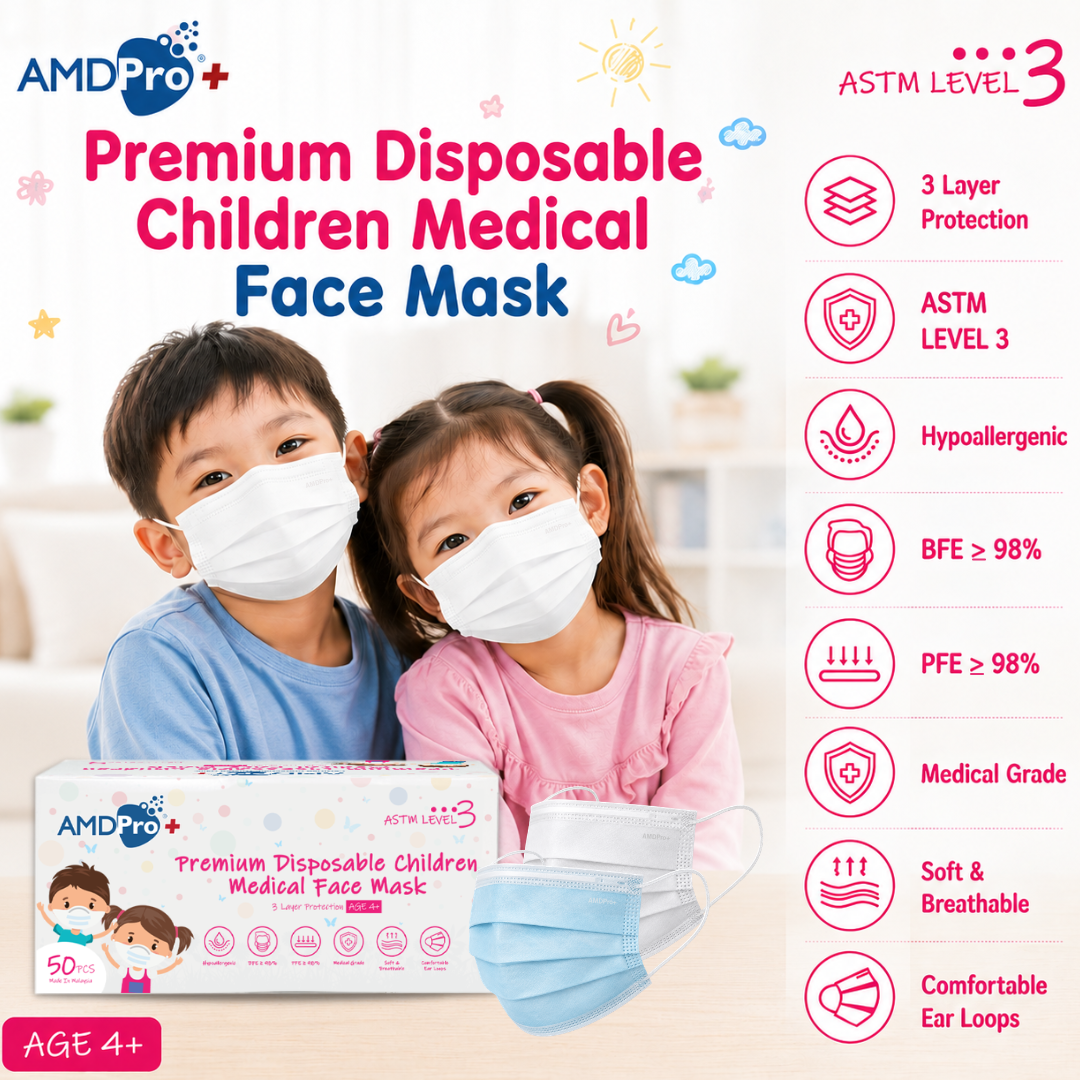 AMDPro+ Premium Disposable Children Medical Face Mask (50s)