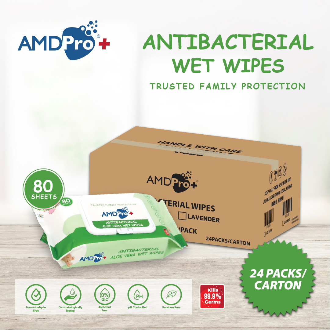 [Carton] AMDPro+ Antibacterial Wipes (80s x 24)