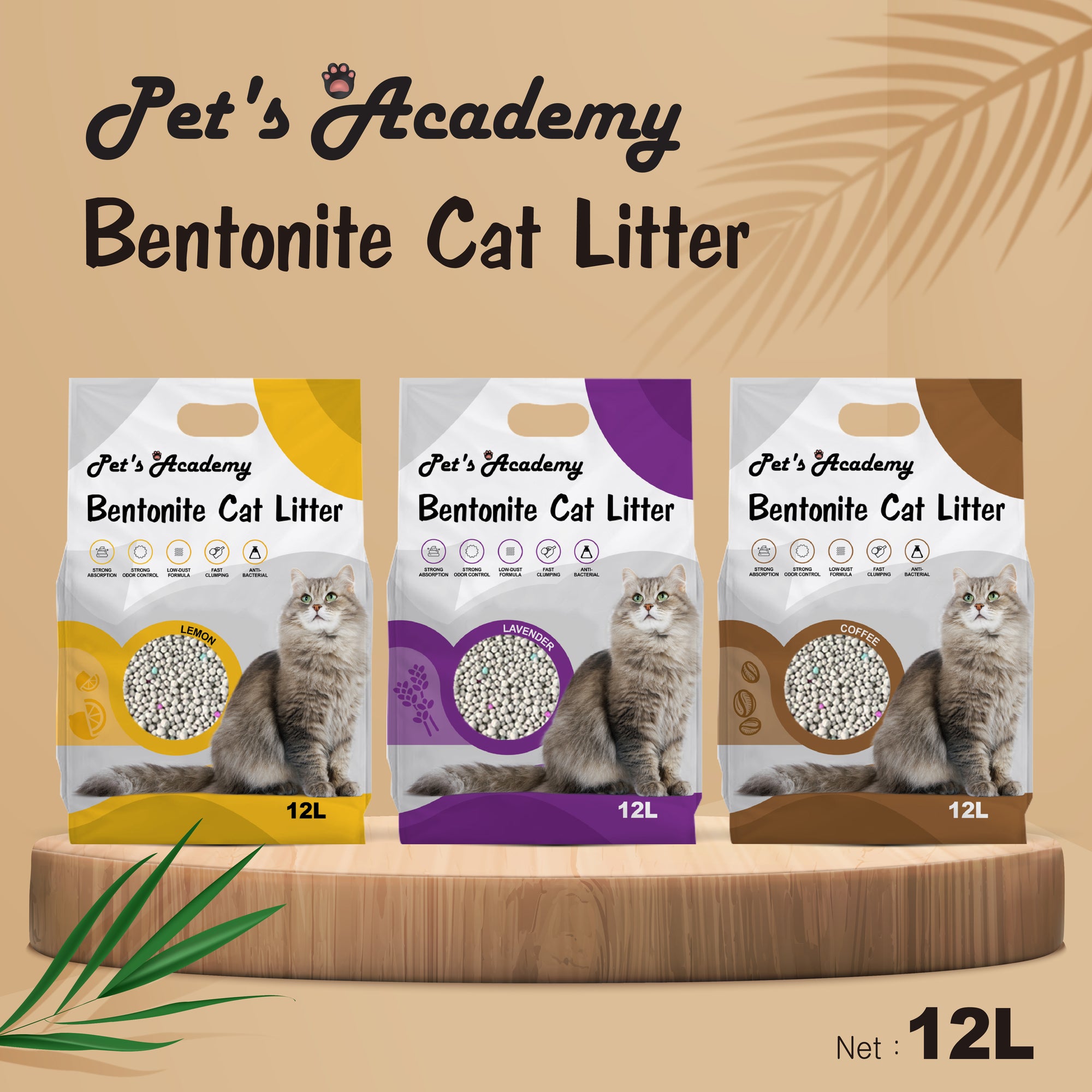 Pet's Academy Bentonite Cat Litter (12L)