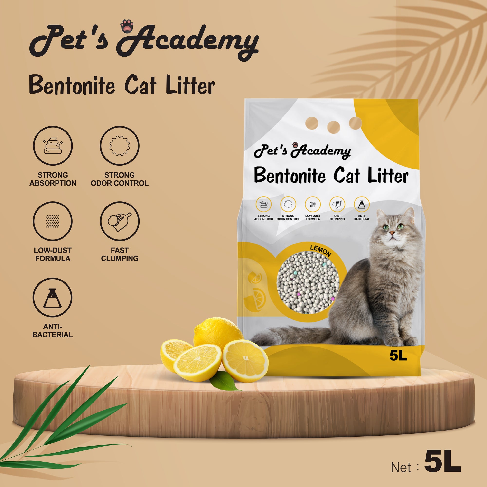 Pet's Academy Bentonite Cat Litter (5L)