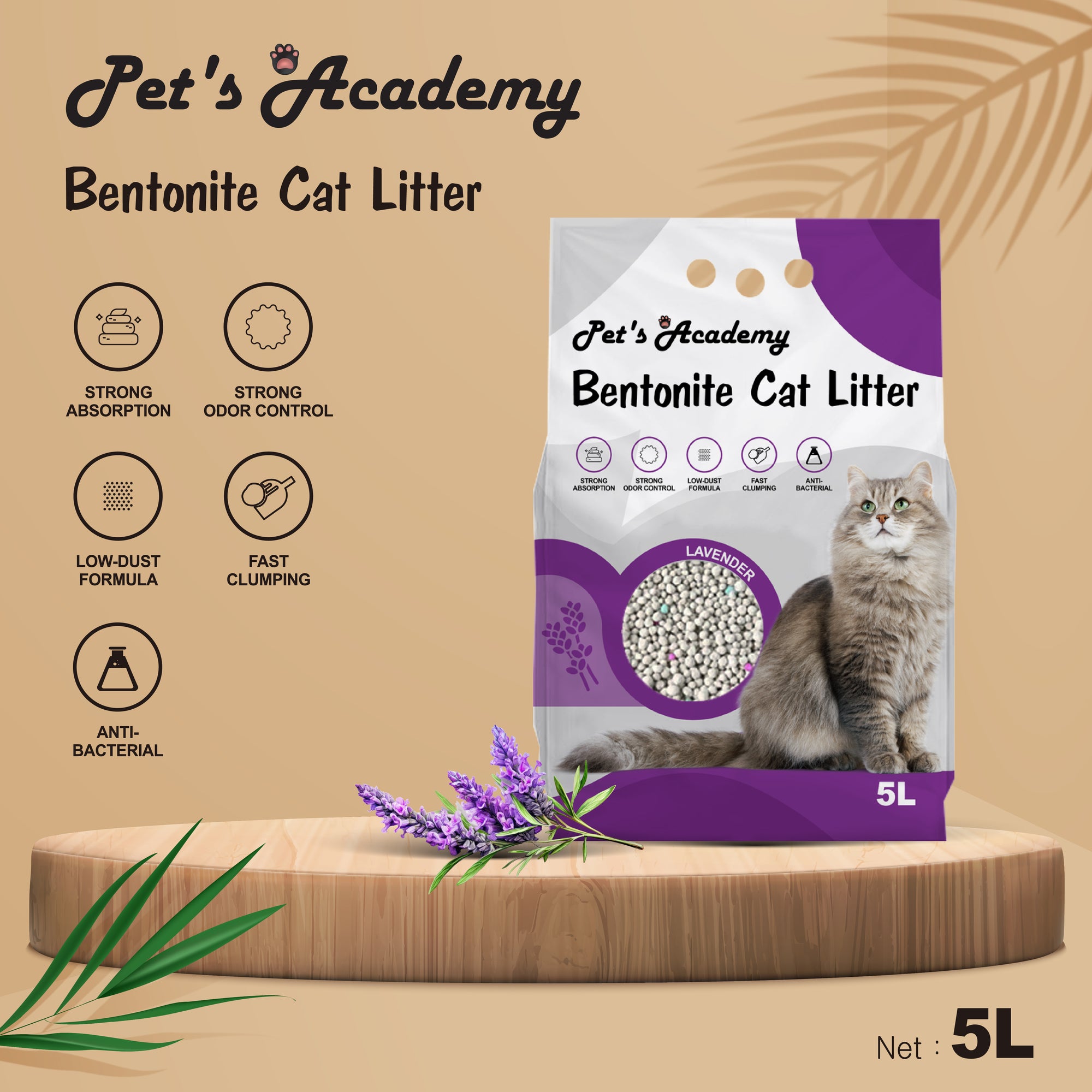 Pet's Academy Bentonite Cat Litter (5L)