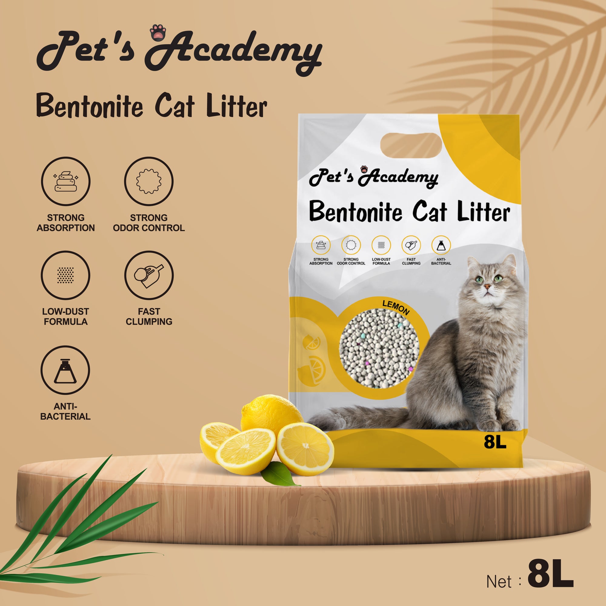 Pet's Academy Bentonite Cat Litter (8L)