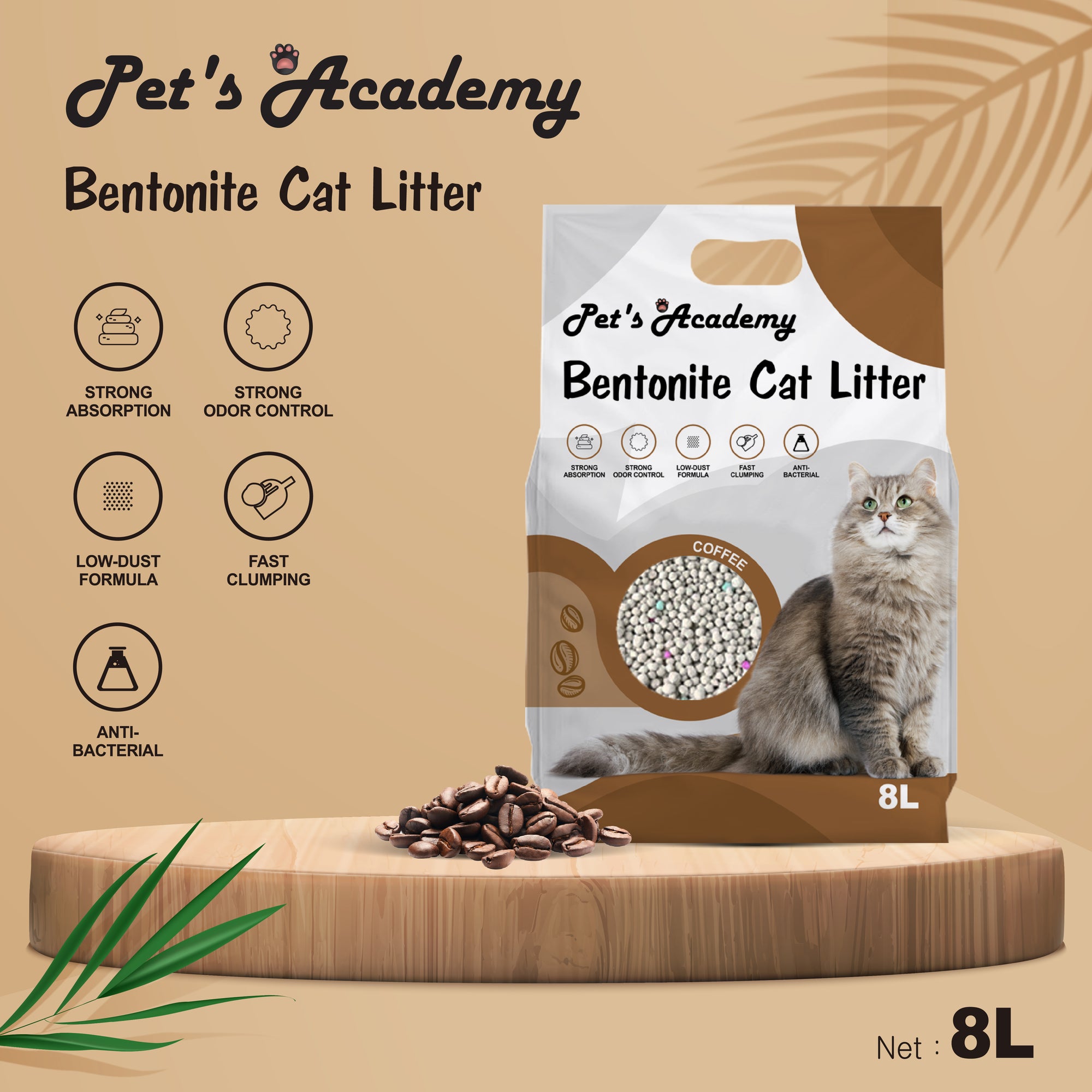 Pet's Academy Bentonite Cat Litter (8L)