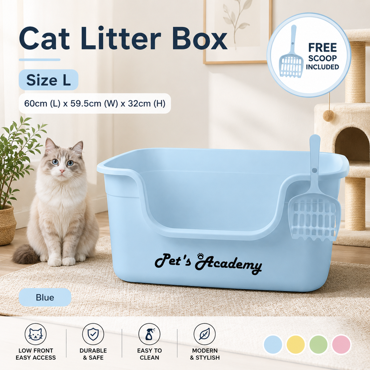 Pet's Academy Cat Litter Box