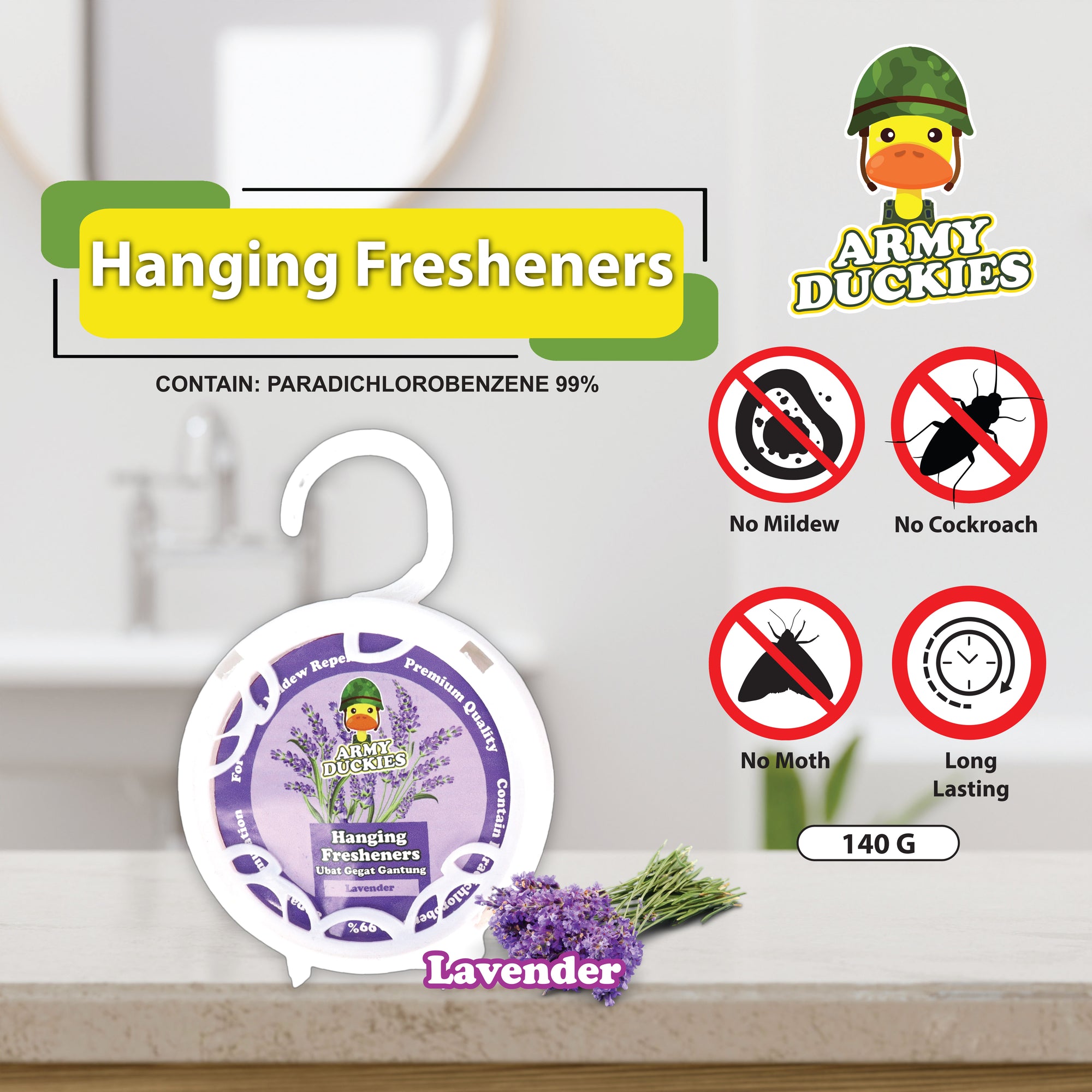 Army Duckies Hanging Freshener (140gm)