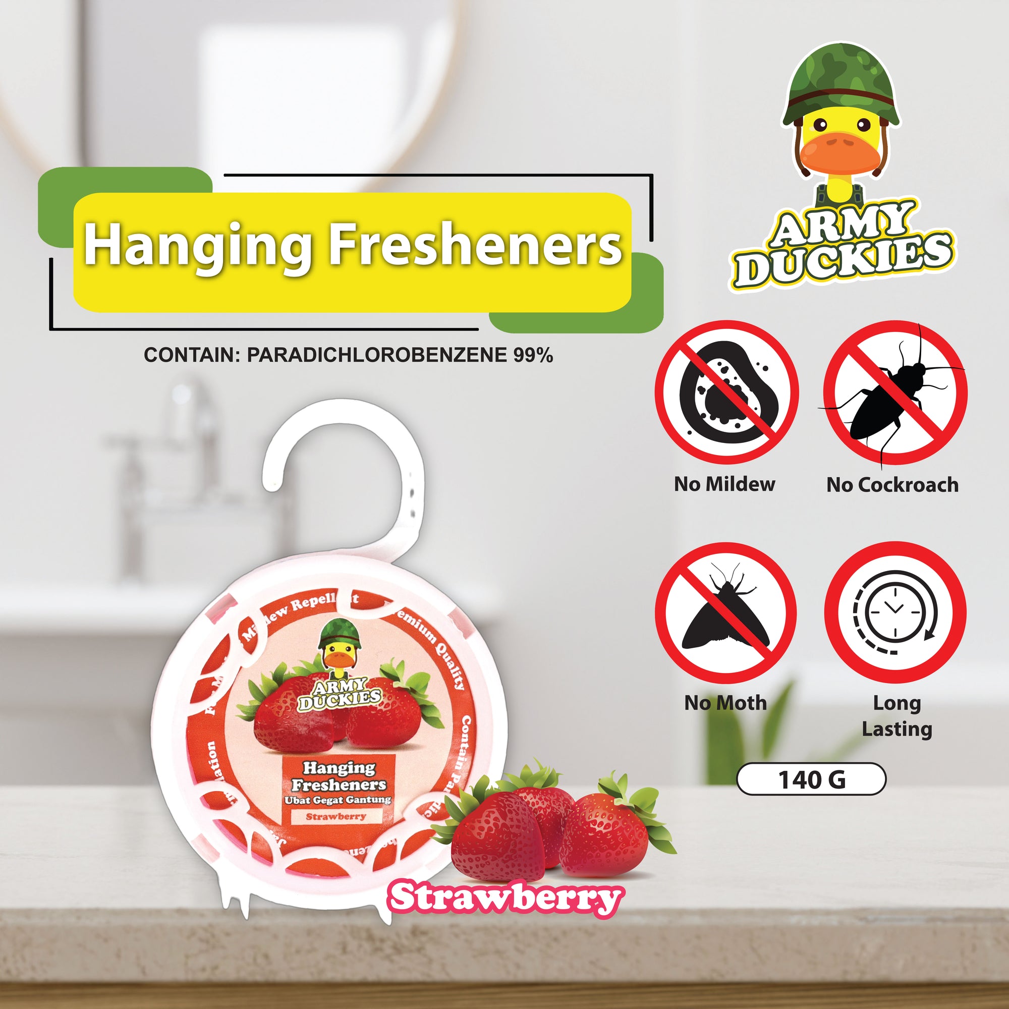 Army Duckies Hanging Freshener (140gm)