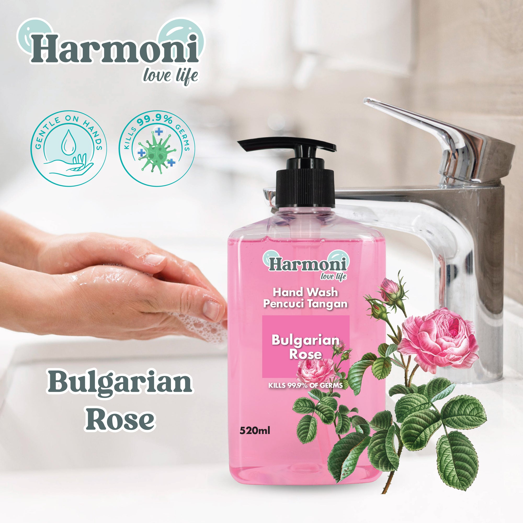 Harmoni Antibacterial Handwash (520ml)