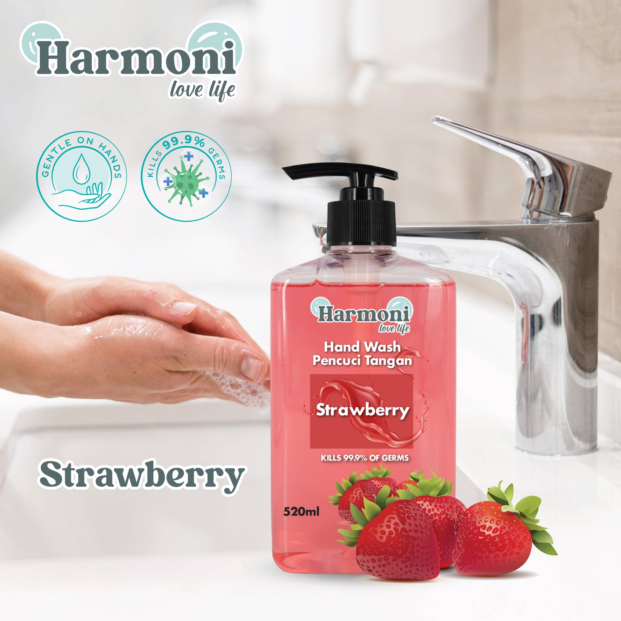 Harmoni Antibacterial Handwash (520ml)