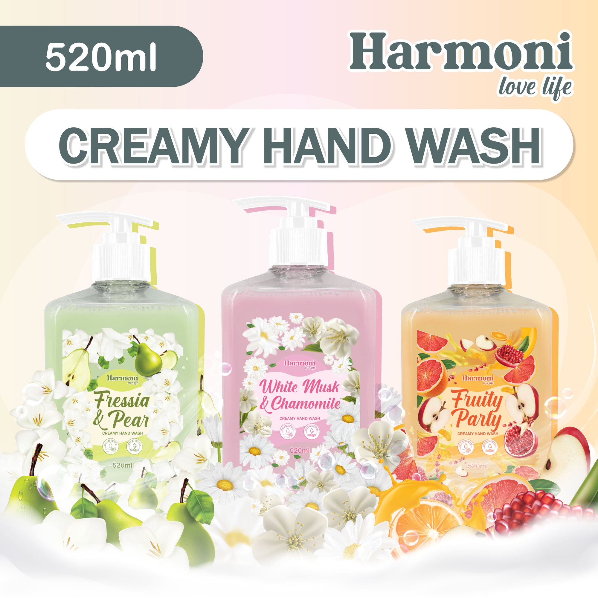 Harmoni Creamy Hand Wash 520ml