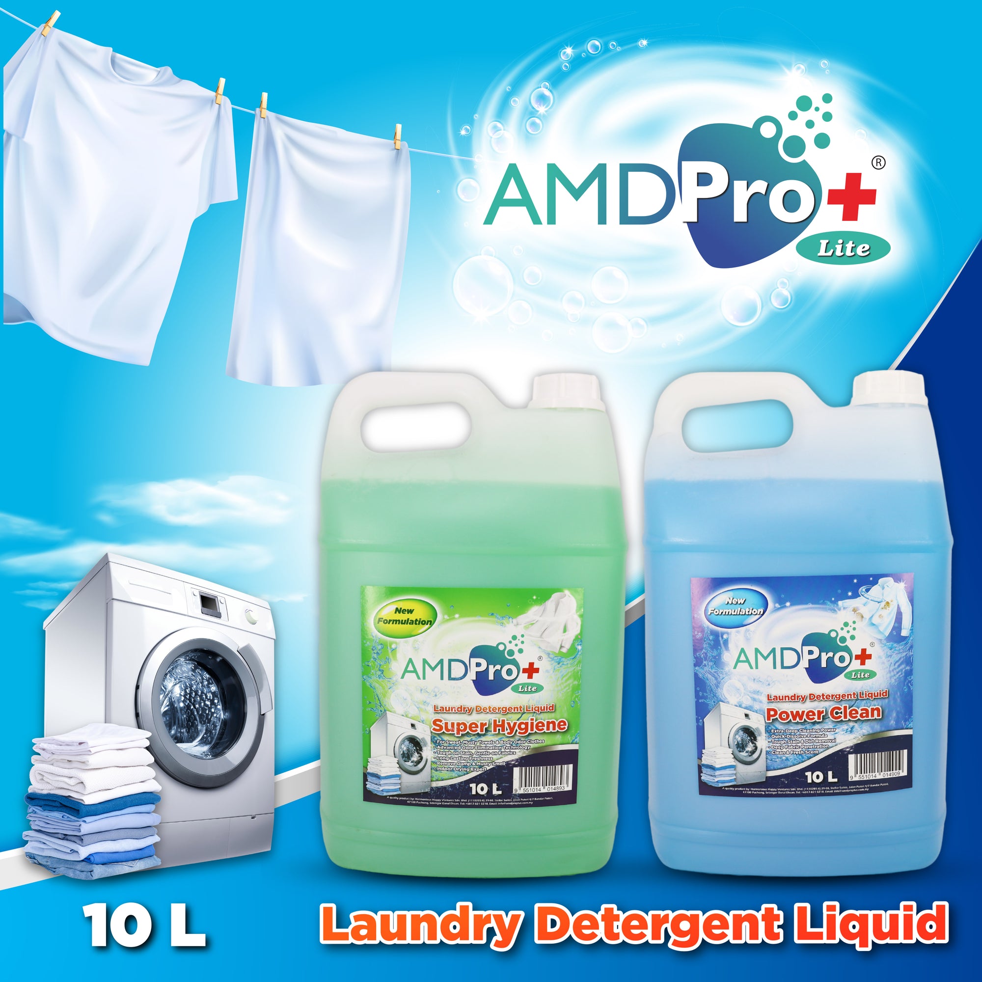 AMDPro+ Lite Laundry Detergent Liquid (10L)