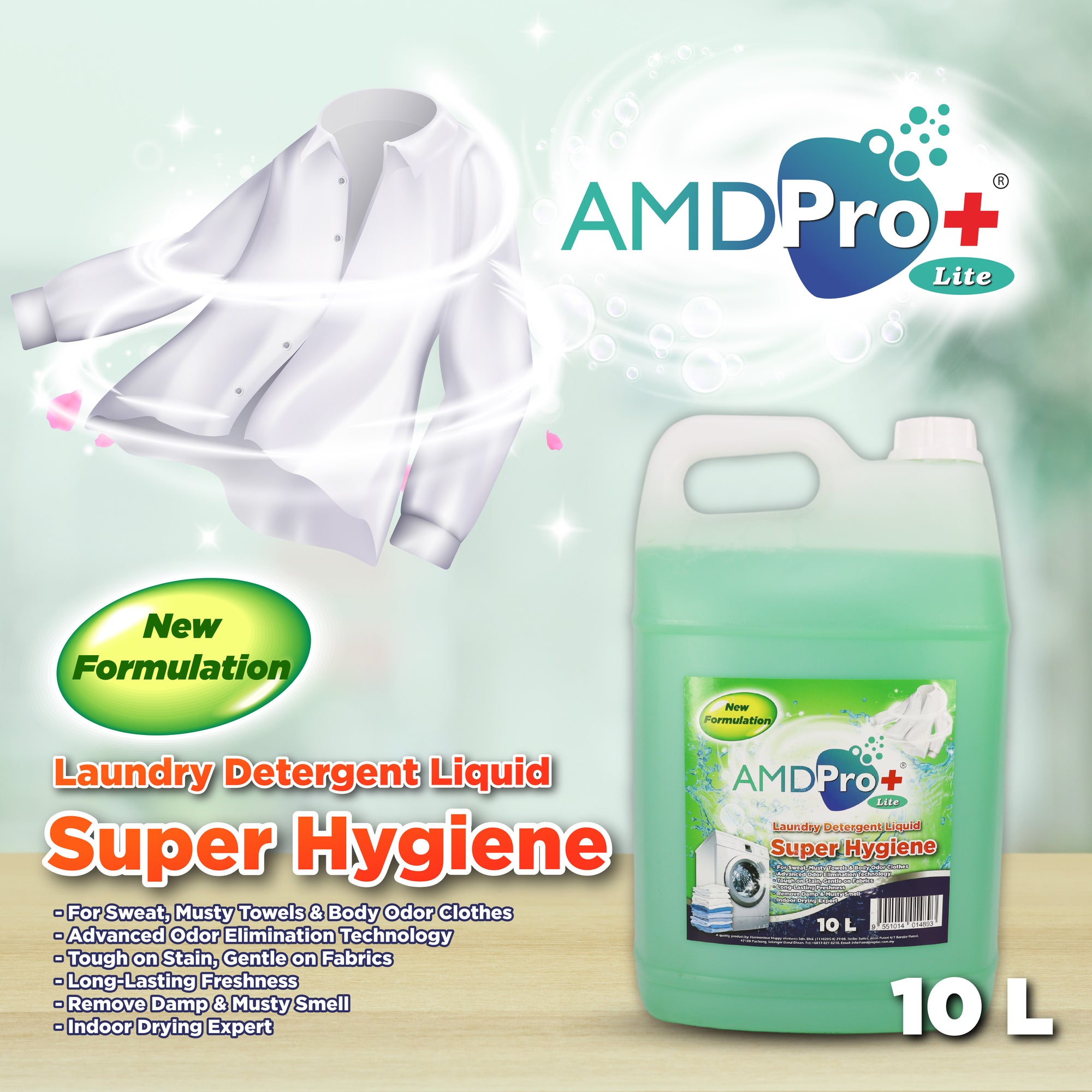 AMDPro+ Lite Laundry Detergent Liquid (10L)