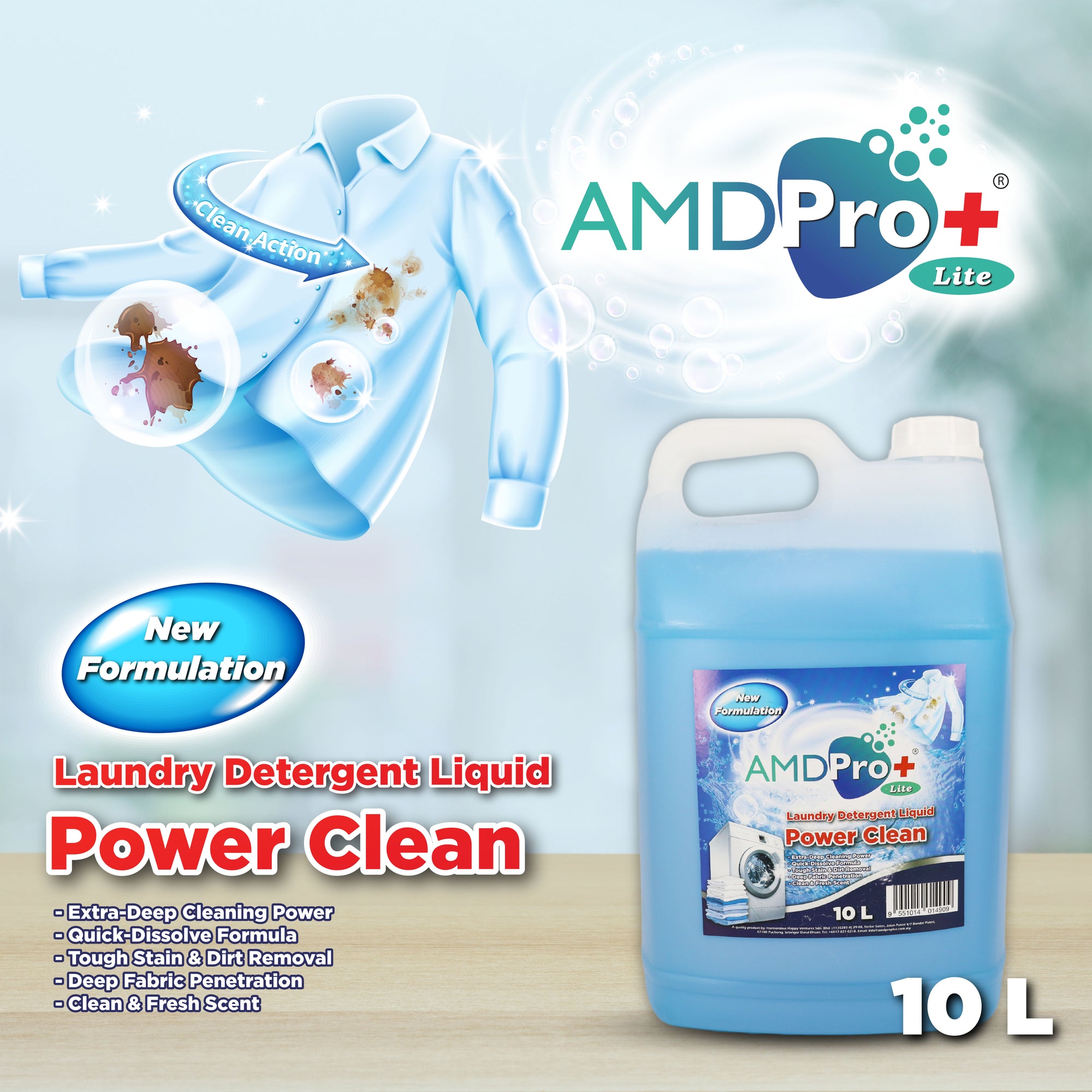 AMDPro+ Lite Laundry Detergent Liquid (10L)