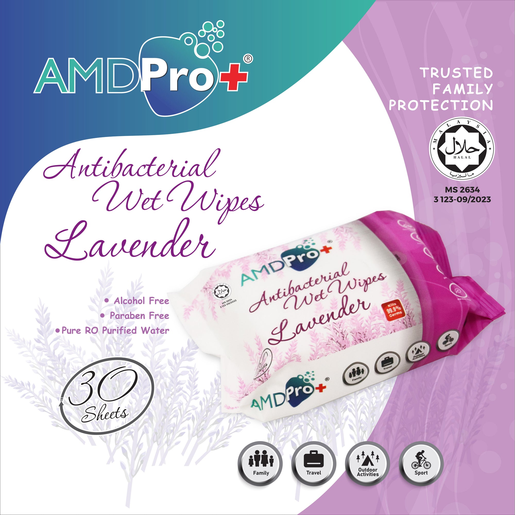 AMDPro+ Antibacterial Wipes (30s)