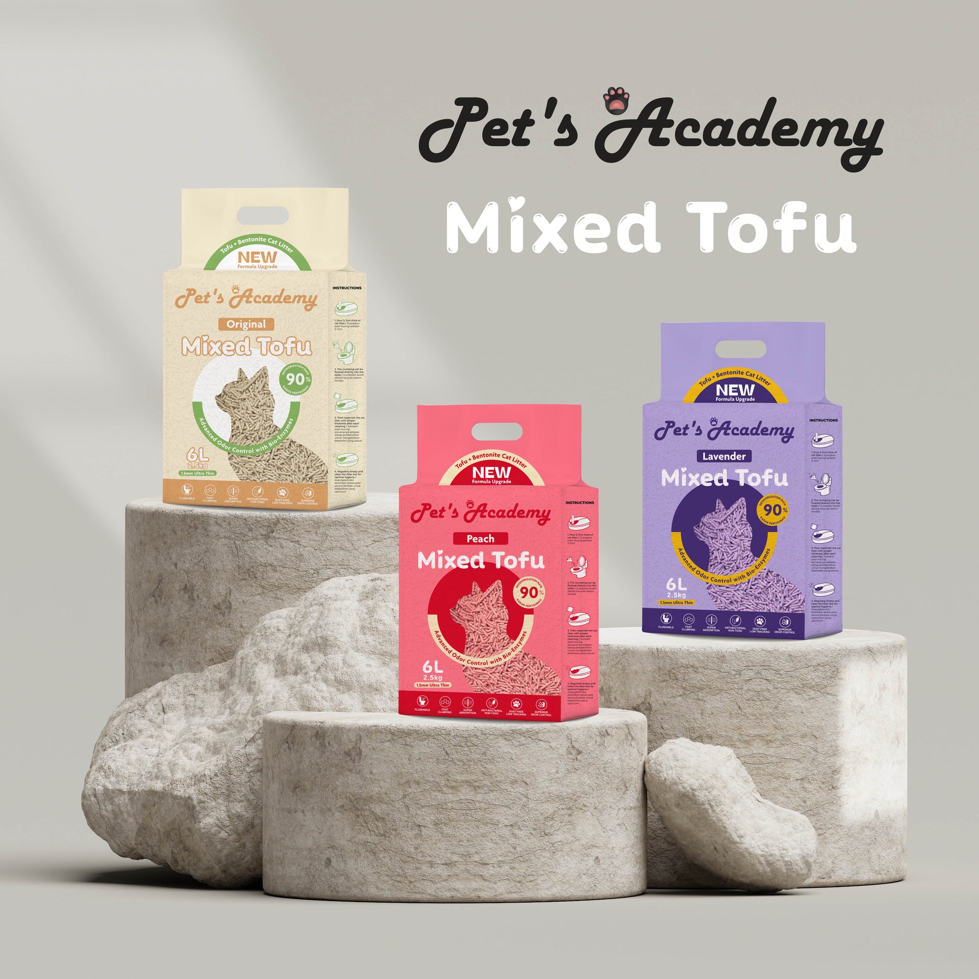 Pet's Academy Tofu x Bentonite Cat Litter (6L)