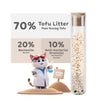 [Carton] Pet's Academy Tofu x Bentonite Cat Litter (6L/2.5kg) 1.5mm Ultra Thin (8 Packs)