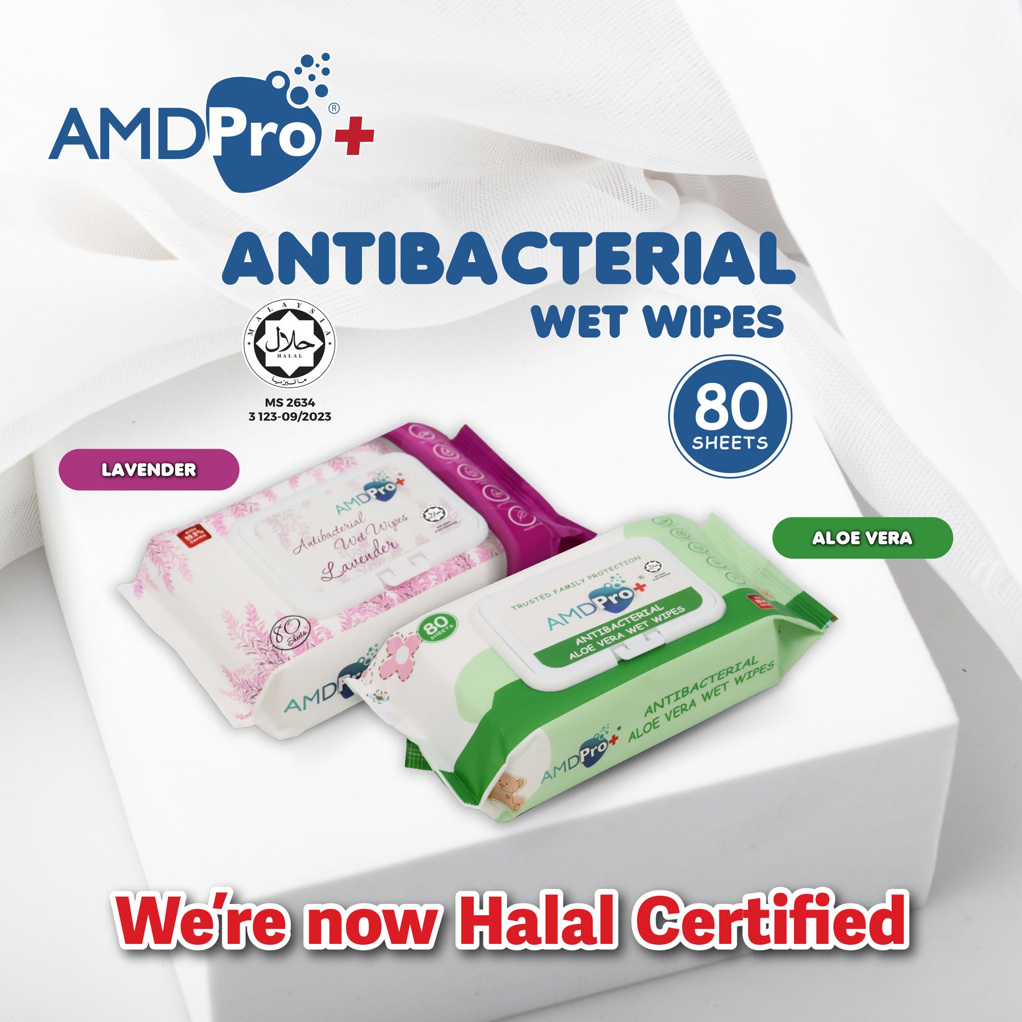 [Carton] AMDPro+ Antibacterial Wipes (80s x 24)