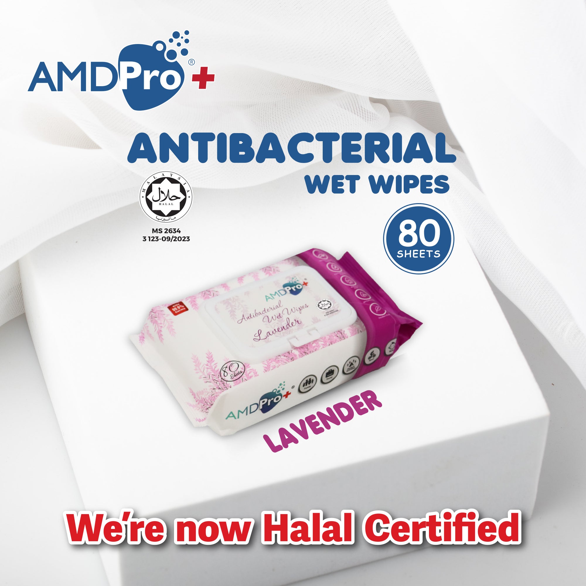 [Carton] AMDPro+ Antibacterial Wipes (80s x 24)
