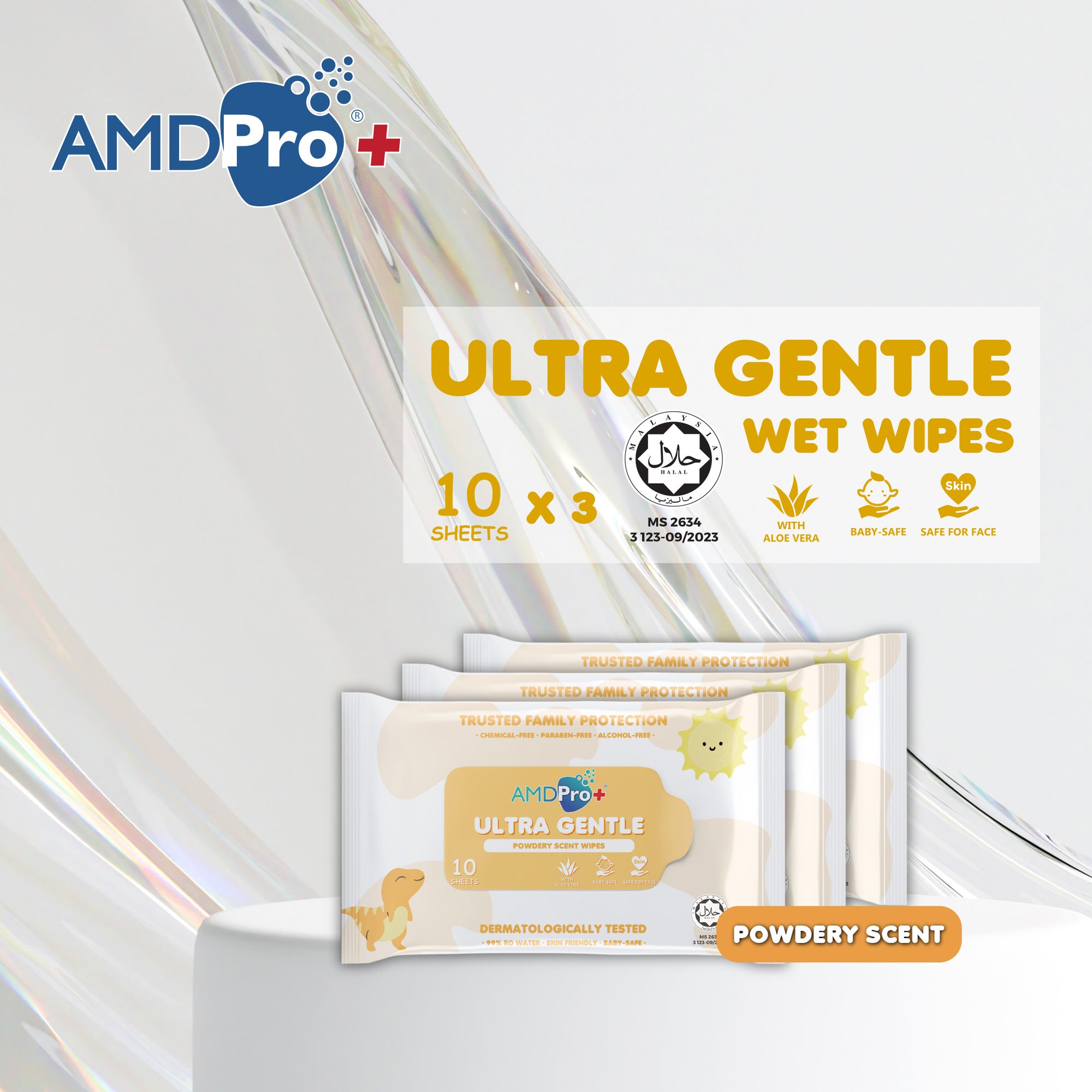 AMDPro+ Ultra Gentle Baby Wipes (10s*3)