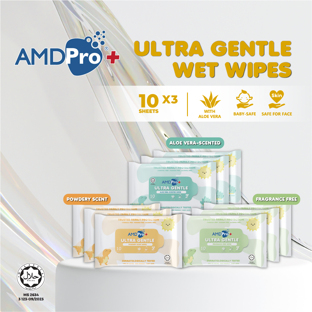 AMDPro+ Ultra Gentle Baby Wipes (10s x 3 Packs)