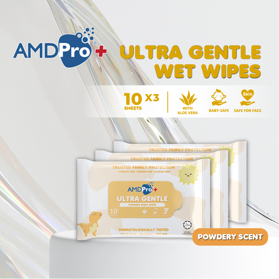 AMDPro+ Ultra Gentle Baby Wipes (10s x 3 Packs)