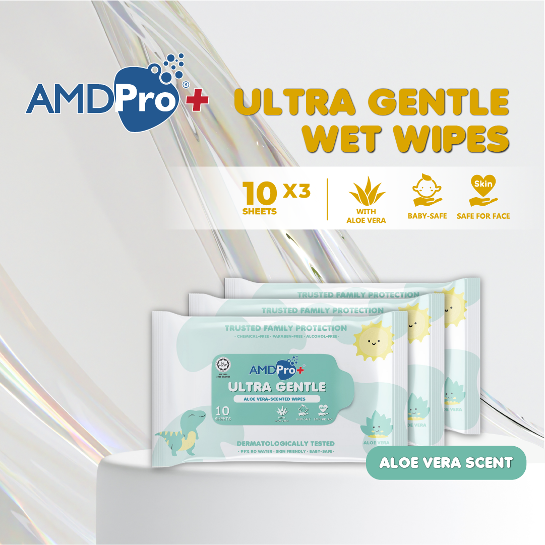 AMDPro+ Ultra Gentle Baby Wipes (10s x 3 Packs)