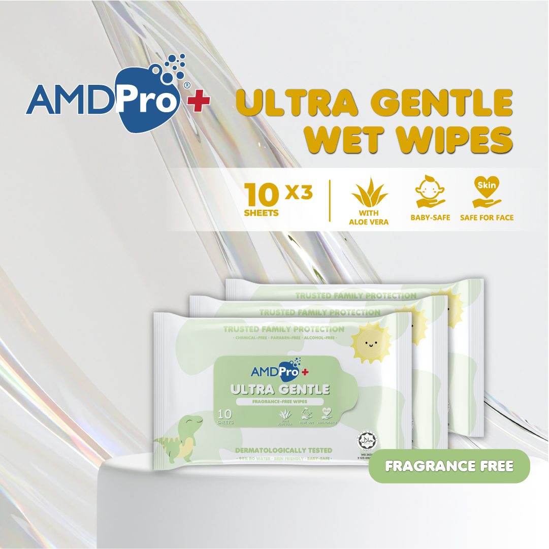 AMDPro+ Ultra Gentle Baby Wipes (10s x 3 Packs)