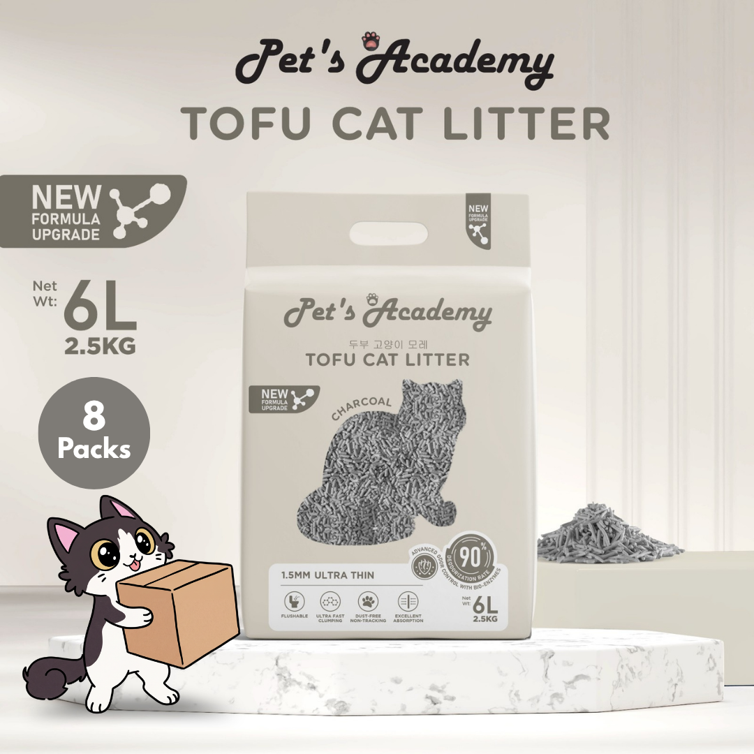 [Carton] Pet's Academy Tofu Cat Litter (6L/2.5kg) 1.5mm Ultra Thin (8 Packs)