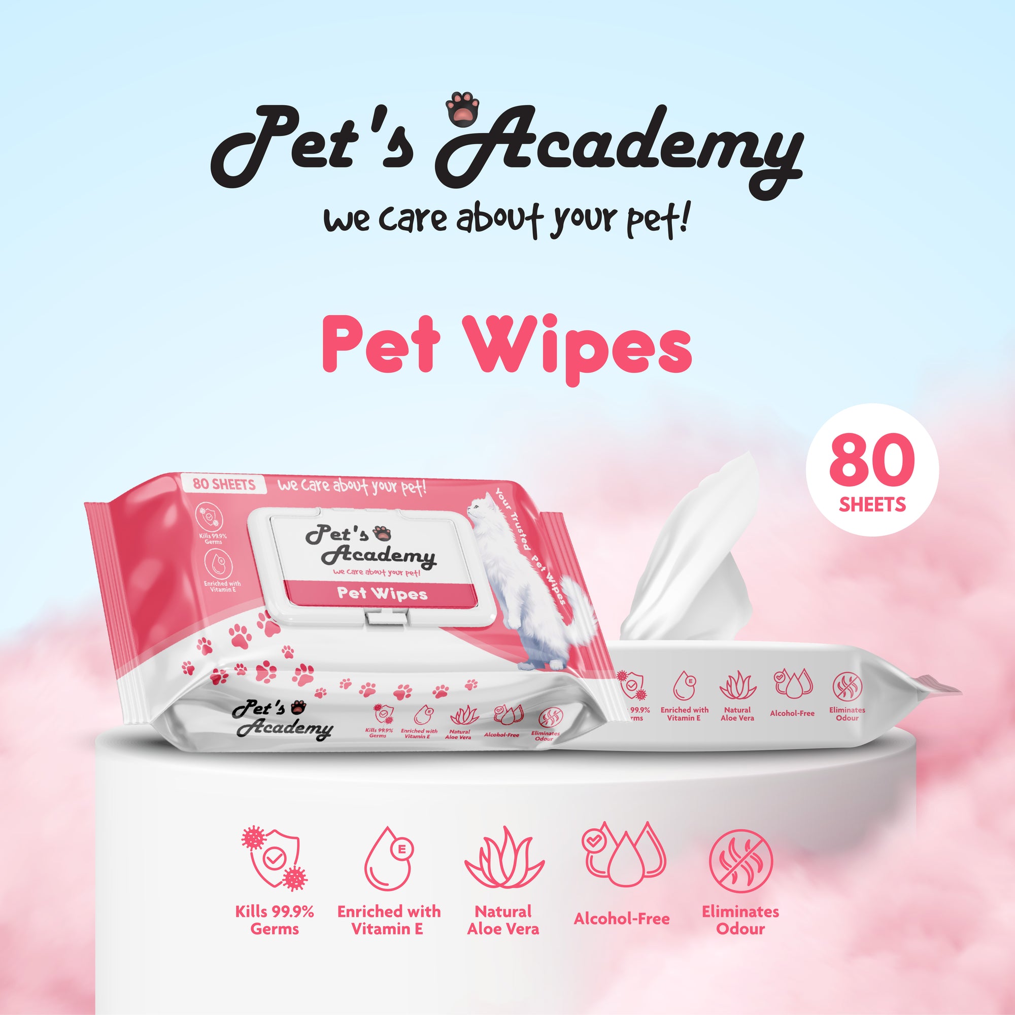 Pet's Academy Pets Wipes (80s)