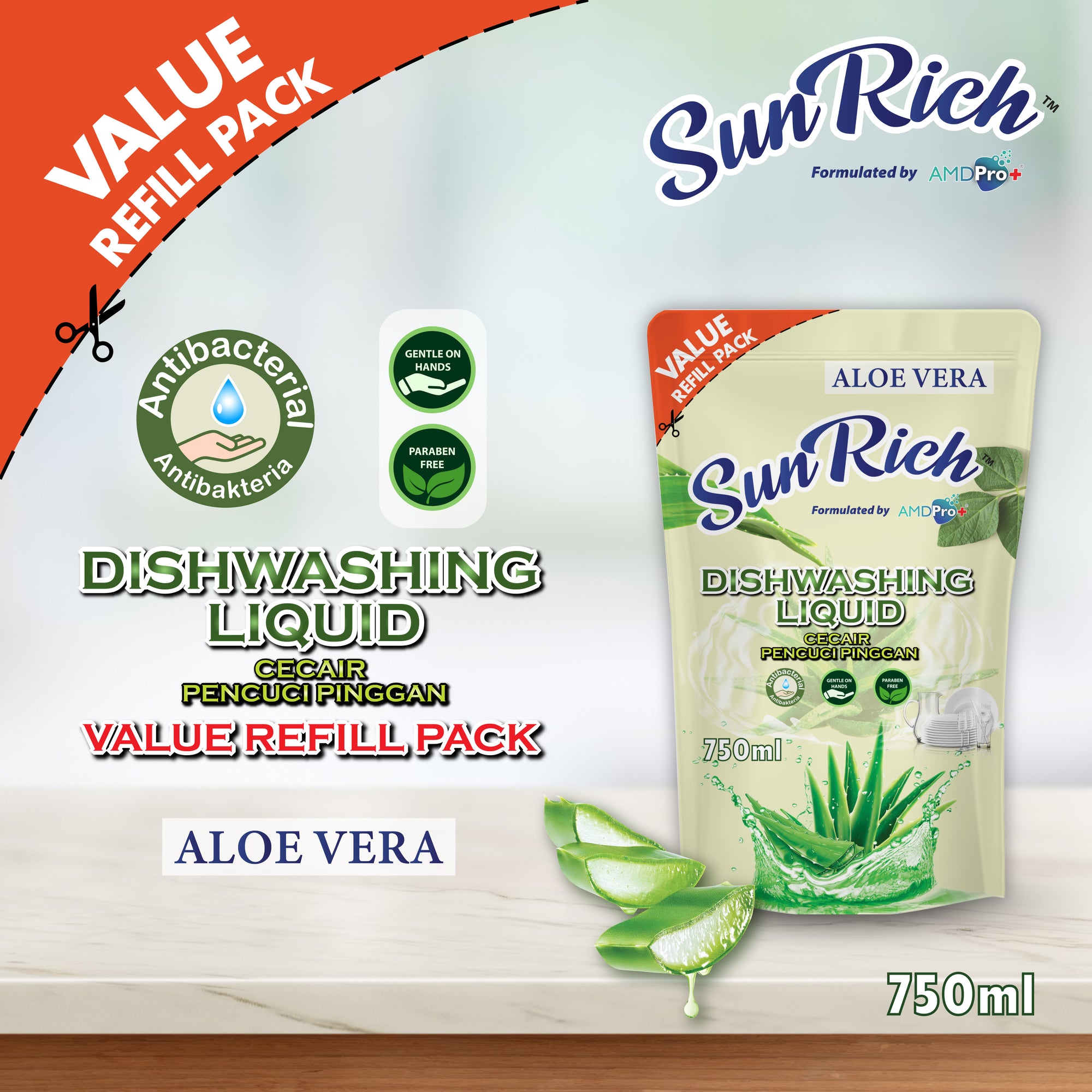 SunRich Dishwash Refill Pack (750ml)