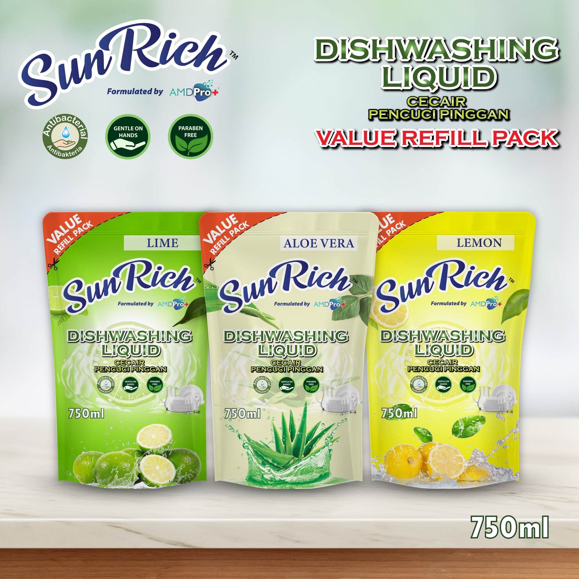 SunRich Dishwash Refill Pack (750ml)