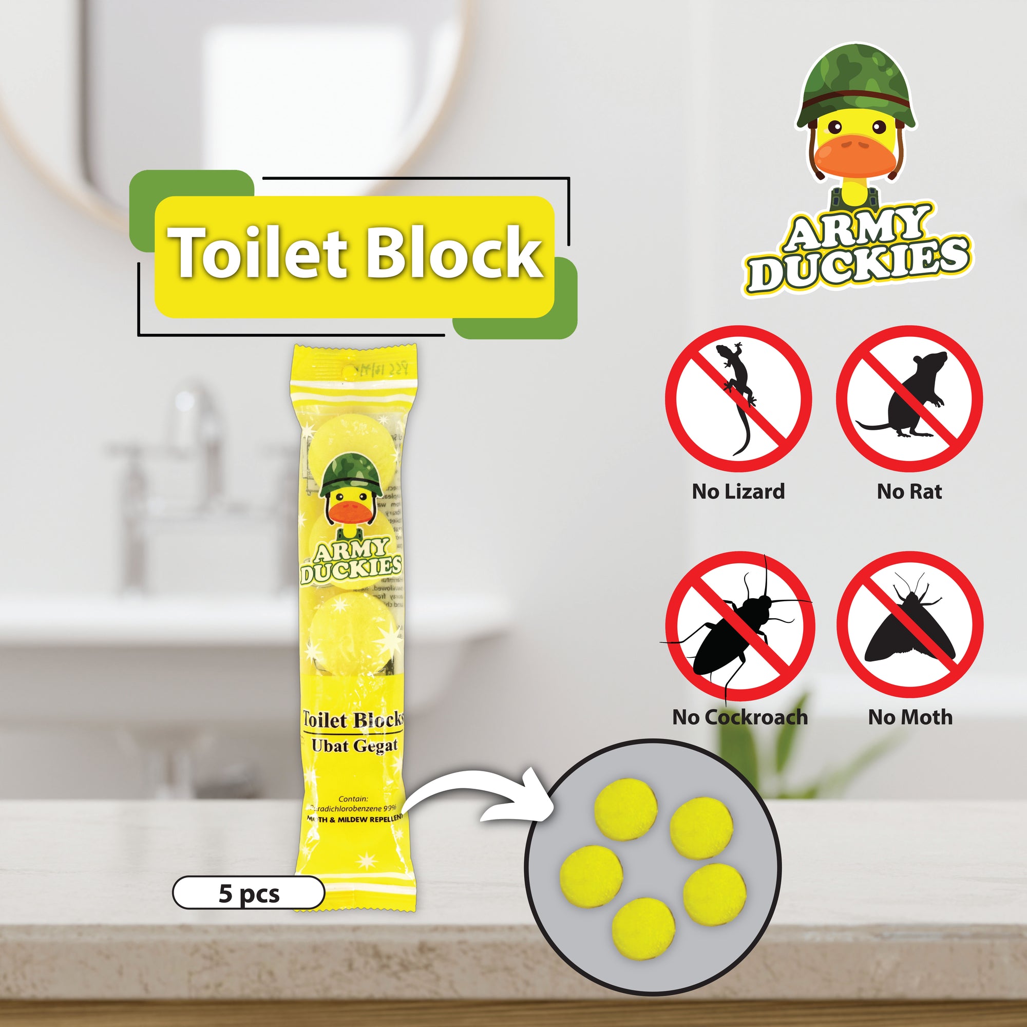 ARMY DUCKIES Toilet Blocks (5 pcs)