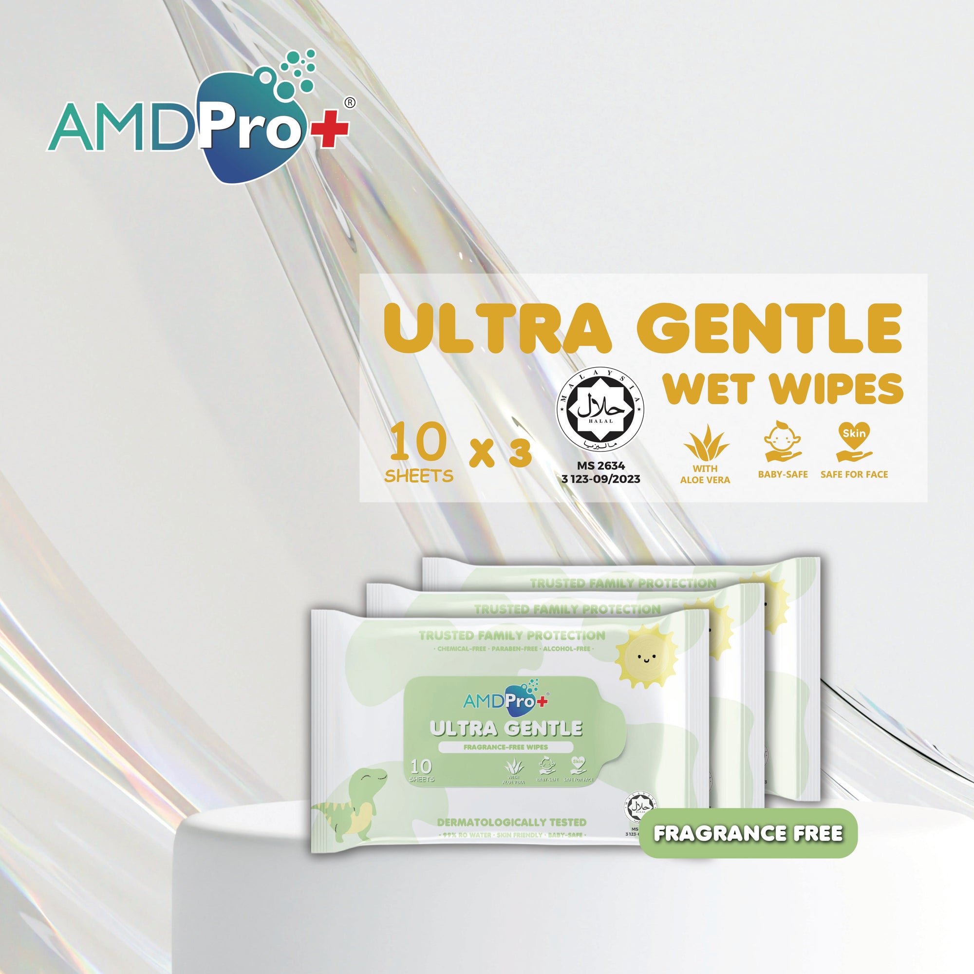 AMDPro+ Ultra Gentle Baby Wipes (10s*3)