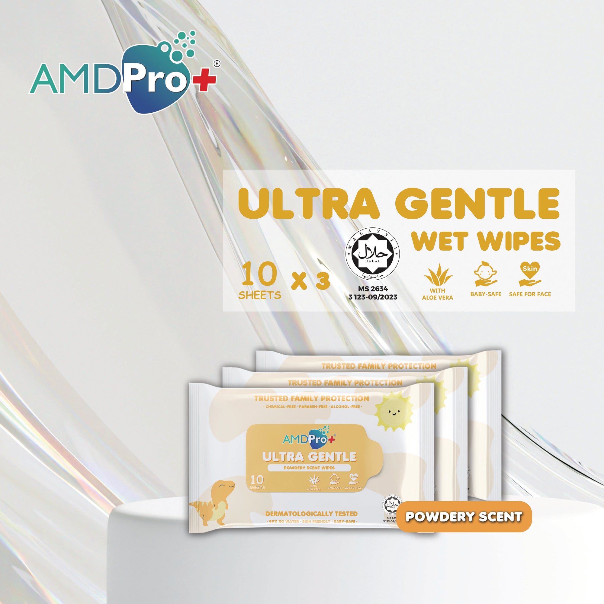 AMDPro+ Ultra Gentle Baby Wipes (10s*3)